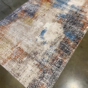 Modern Abstract Rug in Earthy Tones