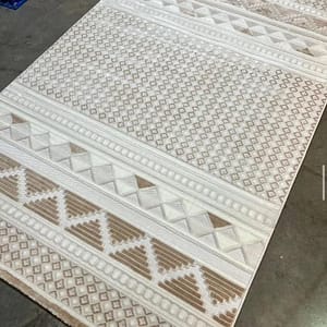 Modern Tribal Rug in Neutral Tones