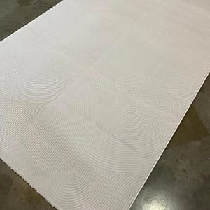 Textured Wave Rug in Cream