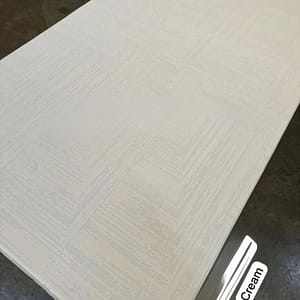 Cream Chevron Rug with Textured Design