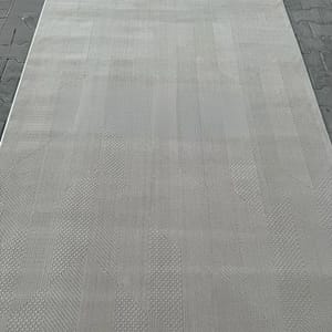 Textured Geometric Rug in Neutral Tones