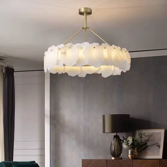 Simple post-modern living room natural rock luxury lighting