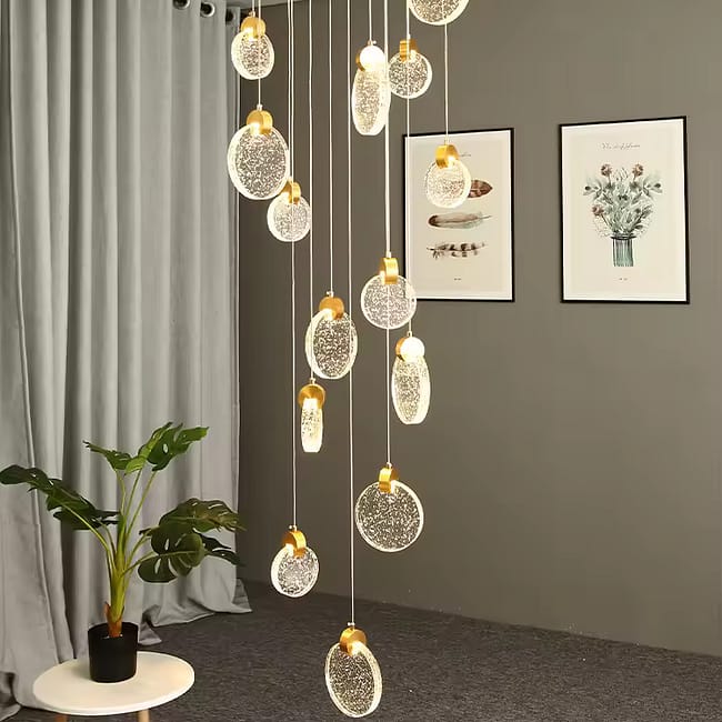 Gold Bubble LED Pendant Light - Image 3