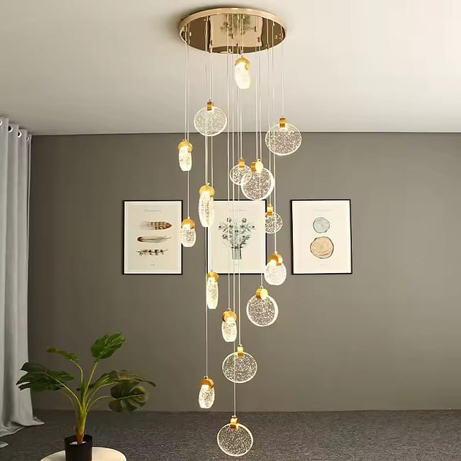Gold Bubble LED Pendant Light