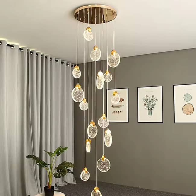 Gold Bubble LED Pendant Light - Image 5