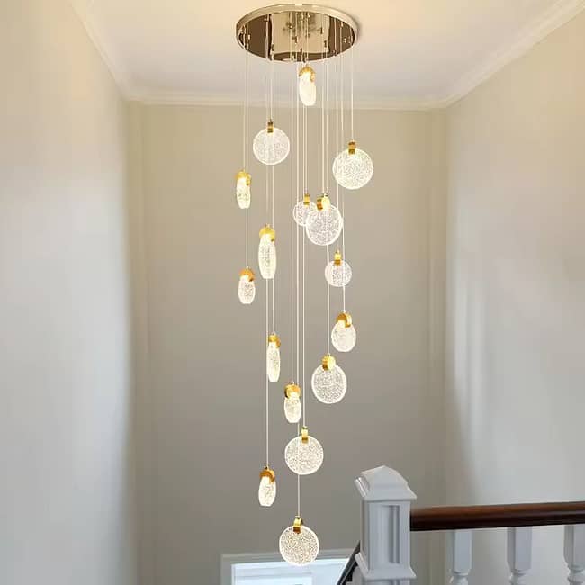 Gold Bubble LED Pendant Light - Image 4