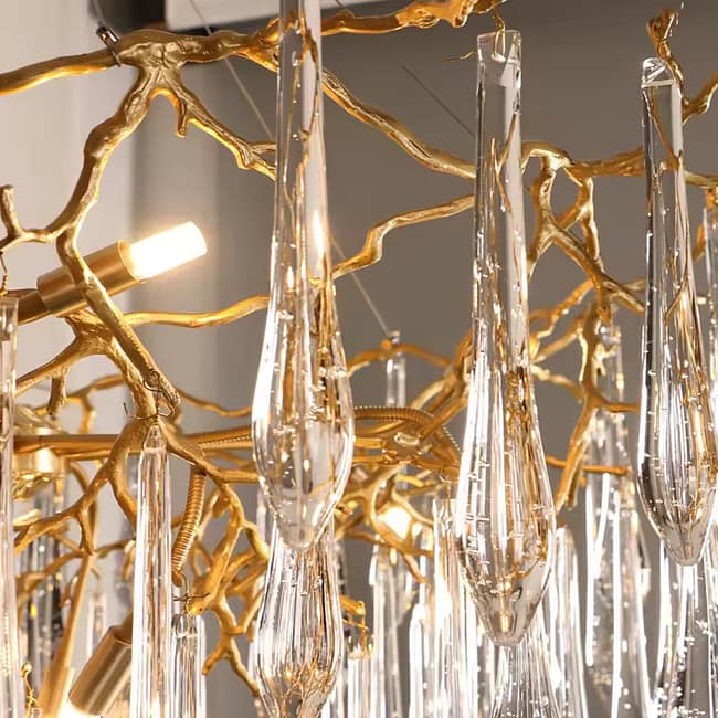 Glass Drop Branch Chandelier - Image 4
