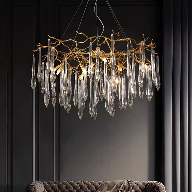 Glass Drop Branch Chandelier - Image 3