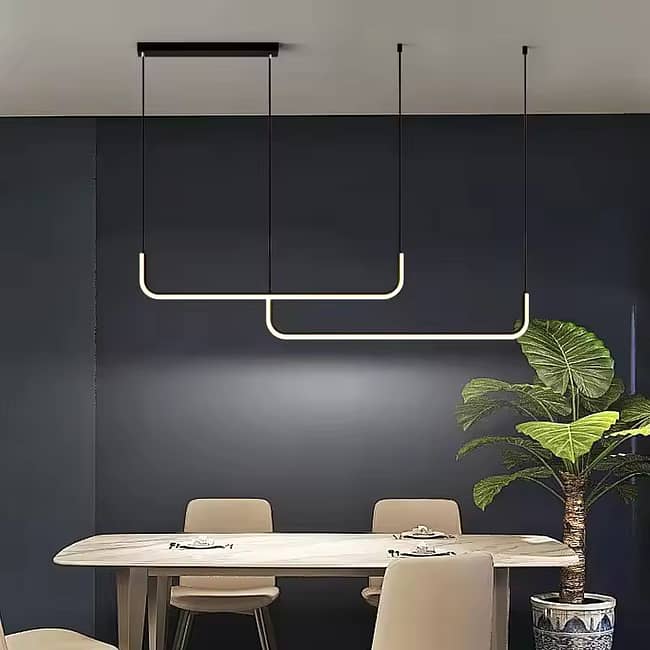 Led linear chandelier