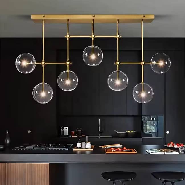 Nordic glass bubble ball chandelier