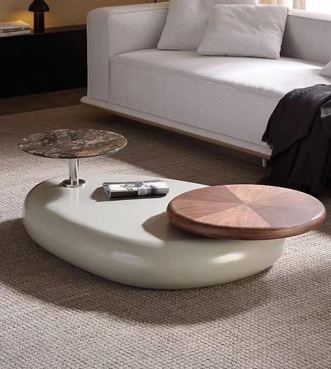 Egg shell coffee table