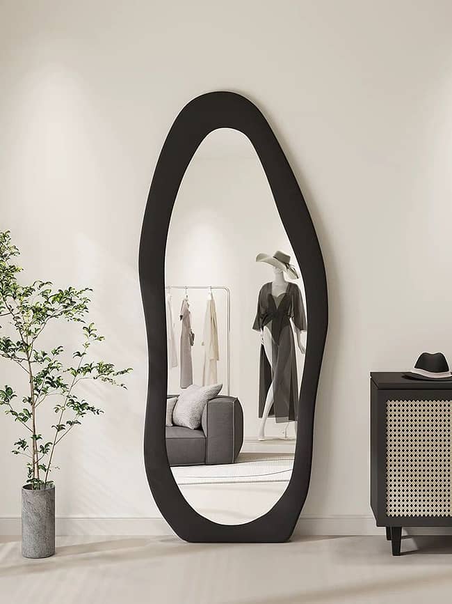 Elegant Irregular Mango Shape Ins/Tiktok Style Flannel Mirror